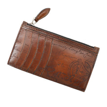 Load image into Gallery viewer, Berluti Calligraphy Key Ring Coin Purse Brown scritto leather

