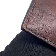 Load image into Gallery viewer, Berluti Calligraphy Key Ring Coin Purse Brown scritto leather
