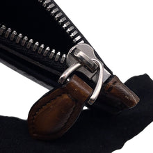 Load image into Gallery viewer, Berluti Calligraphy Key Ring Coin Purse Brown scritto leather
