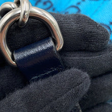 Load image into Gallery viewer, GUCCI Quilted GG Marmont Shoulder Bag Blue/Black447632 GG Canvas Leather Size Small
