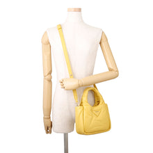 Load image into Gallery viewer, PRADA Soft padded 2-way bag Yellow1BA359 Leather
