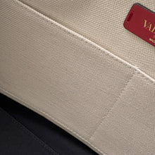 Load image into Gallery viewer, Valentino Garavani VLTN Lock Studded Tote Bag Ivory/BlackTW2B0D21FWB Canvas Leather
