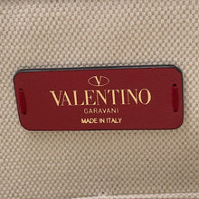 Load image into Gallery viewer, Valentino Garavani VLTN Lock Studded Tote Bag Ivory/BlackTW2B0D21FWB Canvas Leather

