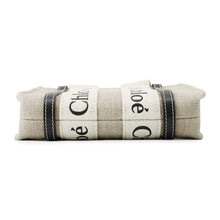 将图像加载到图库查看器中，Chloe Woody 2WAYBag Beige/BlackCHC22AP237I26 Canvas Leather Size Mini
