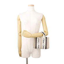 Load image into Gallery viewer, Chloe Woody 2WAYBag Beige/BlackCHC22AP237I26 Canvas Leather Size Mini
