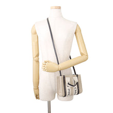 将图像加载到图库查看器中，Chloe Woody 2WAYBag Beige/BlackCHC22AP237I26 Canvas Leather Size Mini
