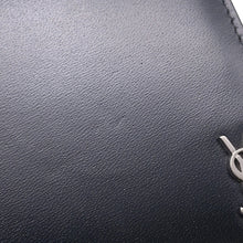将图像加载到图库查看器中，SAINT LAURENT PARIS Cassandra Logo Compact Wallet Black610193 Leather
