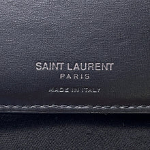 将图像加载到图库查看器中，SAINT LAURENT PARIS Cassandra Logo Compact Wallet Black610193 Leather
