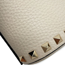Load image into Gallery viewer, Valentino Garavani Rock Studded Tote Bag Light Ivory7W2B0S20VSF_I16 Grained Calf Leather Size Small
