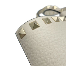 Load image into Gallery viewer, Valentino Garavani Rock Studded Tote Bag Light Ivory7W2B0S20VSF_I16 Grained Calf Leather Size Small
