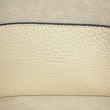 Load image into Gallery viewer, Valentino Garavani Rock Studded Tote Bag Light Ivory7W2B0S20VSF_I16 Grained Calf Leather Size Small
