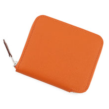 将图像加载到图库查看器中，HERMES Azap compact silk in Orange Epsom
