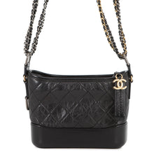 Load image into Gallery viewer, CHANEL Gabrielle de Chanel Hobo Bag Chain Shoulder Bag BlackA91810-Y61477-94305 Aged Calf Leather Size Small

