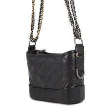 Load image into Gallery viewer, CHANEL Gabrielle de Chanel Hobo Bag Chain Shoulder Bag BlackA91810-Y61477-94305 Aged Calf Leather Size Small
