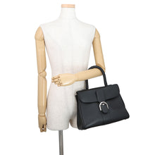 将图像加载到图库查看器中，Delvaux Delvaux Brion Black Calf Leather Size MM
