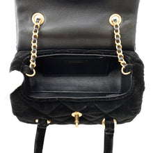 Load image into Gallery viewer, CHANEL Matelasse Mini 2WAY Handbag Black Velvet
