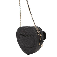 Load image into Gallery viewer, CHANEL Matelasse Heart-Shaped Chain Shoulder BlackAS5764 Lambskin
