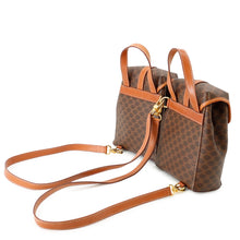 Load image into Gallery viewer, CELINE Macadam Twin Mini Backpack Brown PVC Leather
