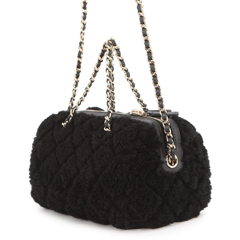 CHANEL Matelasse Mini Boston 2-Way Handbag BlackAP4474-B22313