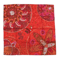 HERMES Flower Offerings Size 90 Red/Pink/White Silk100%