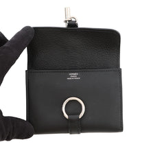 Load image into Gallery viewer, HERMES Glennan Compact Black Swift Leather

