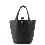 HERMES Picotin Lock Black Taurillon Clemence Size PM