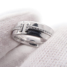 Load image into Gallery viewer, TIFFANY&amp;Co. T-Wide Diamond Ring Size Approximately No. 9 18K White Gold
