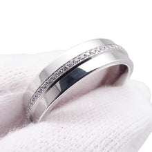 Load image into Gallery viewer, TIFFANY&amp;Co. T-Wide Diamond Ring Size Approximately No. 19 18K White Gold
