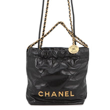 Load image into Gallery viewer, CHANEL CHANEL 22 ChainShoulder BlackAS3980-B19059-94305 Shiny Calf Leather Size Mini
