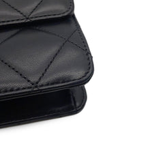 将图像加载到图库查看器中，CHANEL Matelasse Coco Rock Chain Shoulder Black Lambskin
