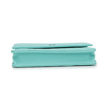 将图像加载到图库查看器中，CHANEL Matelasse Chain wallet Turquoise Lambskin
