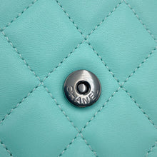 将图像加载到图库查看器中，CHANEL Matelasse Chain wallet Turquoise Lambskin
