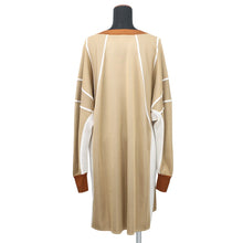 Load image into Gallery viewer, HERMES Twillaine Dress Panoplie Tout Cuir Size 40 Brown/Beige4E2825DV Silk Nylon Polyurethane
