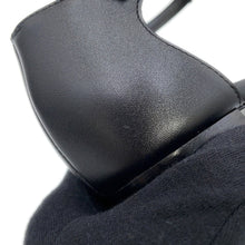 Load image into Gallery viewer, HERMES Sandals Marquise 50 Black/Plu Noir Calf Leather Toile H Size 35 1/2
