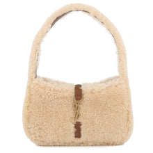 将图像加载到图库查看器中，SAINT LAURENT PARIS LE 5 A 7 Handbag Beige/Brown760375GAAD29587 Shearling Leather Size Mini
