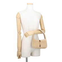 将图像加载到图库查看器中，SAINT LAURENT PARIS LE 5 A 7 Handbag Beige/Brown760375GAAD29587 Shearling Leather Size Mini
