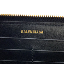 将图像加载到图库查看器中，BALENCIAGA Crash Continental Wallet Quilted Black766447210J11000 Crushed Calf Leather
