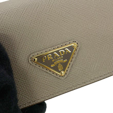 Load image into Gallery viewer, PRADA Shoulder Bag clay gray1NF059_2DB3_F0572 Saffiano LeatherLeather
