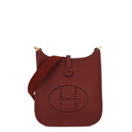 HERMES Evelyne Amazon Long Rouge H Taurillon Clemence Size TPM