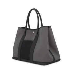 Load image into Gallery viewer, HERMES Garden Party Ardoise/Black Negonda Leather Toile Military Size PM
