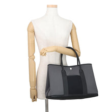 Load image into Gallery viewer, HERMES Garden Party Ardoise/Black Negonda Leather Toile Military Size PM
