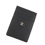 CHANEL Matelasse Vertical Card Case BlackAP4950-B220099-94305 Calf Leather