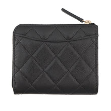 将图像加载到图库查看器中，CHANEL L-shaped zipper compact wallet BlackAP3999-B10583-C3906 Caviar Leather
