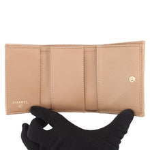 将图像加载到图库查看器中，CHANEL Tri-fold compact wallet BeigeAP0230 Caviar Leather
