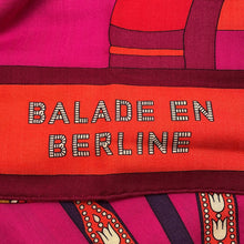 Load image into Gallery viewer, HERMES Giant Square BALADE EN BERLI Size 140 Red/Multicolor Cashmere70% Silk30%
