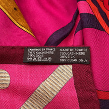 Load image into Gallery viewer, HERMES Giant Square BALADE EN BERLI Size 140 Red/Multicolor Cashmere70% Silk30%
