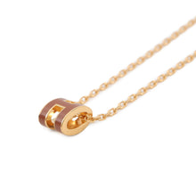 将图像加载到图库查看器中，HERMES Pop Ash Necklace Size Mini New Gold Lacquer Gold Plated
