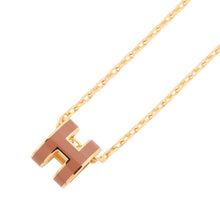 将图像加载到图库查看器中，HERMES Pop Ash Necklace Size Mini New Gold Lacquer Gold Plated
