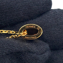 将图像加载到图库查看器中，HERMES Pop Ash Necklace Size Mini New Gold Lacquer Gold Plated
