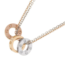 Load image into Gallery viewer, CARTIER Love Three Hoop Diamond NecklaceB7219700 K18YG K18PG K18WG
